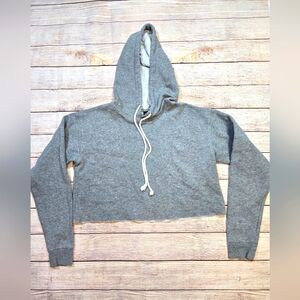 Cropped Hooded‎ sweatshirt Gray XS